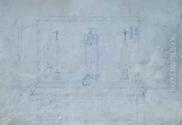 Chemical balance from Michael Faradays scrapbook Oil Painting by Michael Faraday