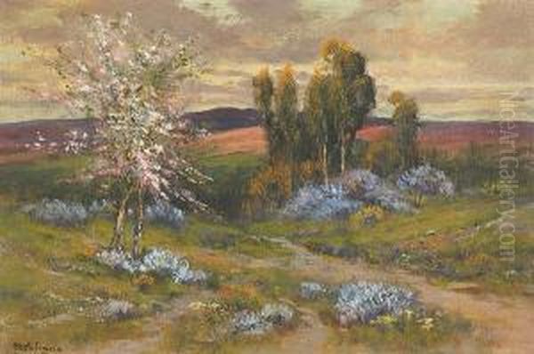 Flowers In The Hills Oil Painting by Manuel Valencia