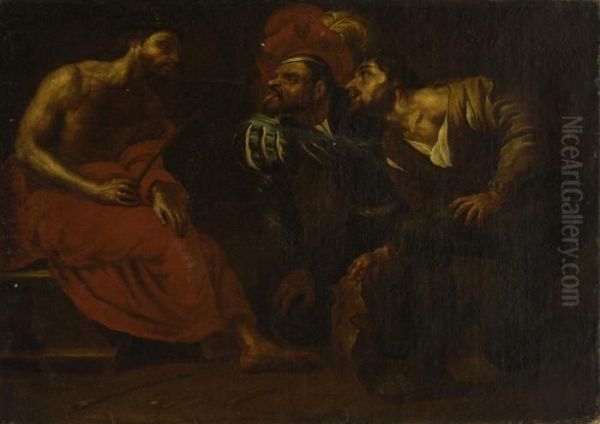 Verspottung Christi Oil Painting by Valentin De Boulogne