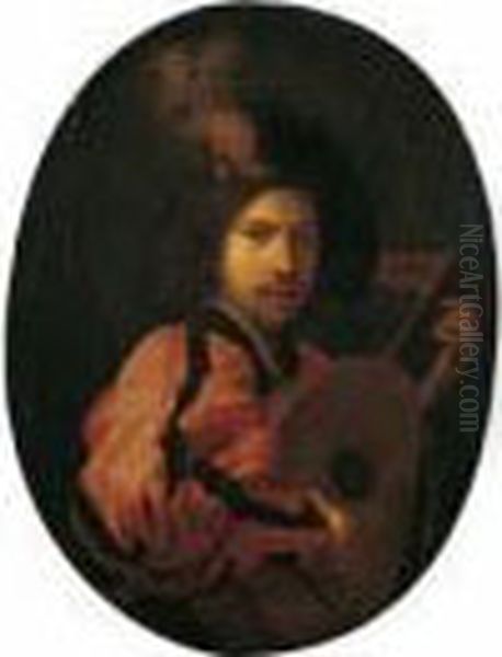 Der Lautenspieler. Oil Painting by Valentin De Boulogne