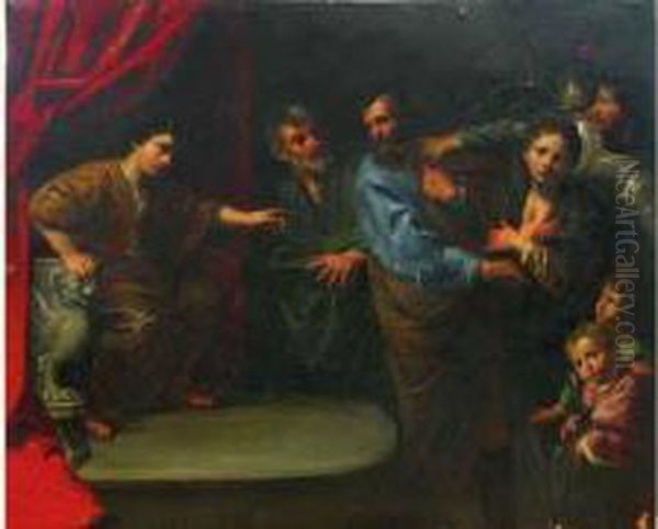 Entourage De Valentin De Boulogne. - L'innocence De Suzanne Oil Painting by Valentin De Boulogne