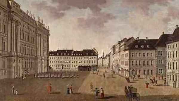 Berlin City Palace Oil Painting by Carl Traugott Fechhelm