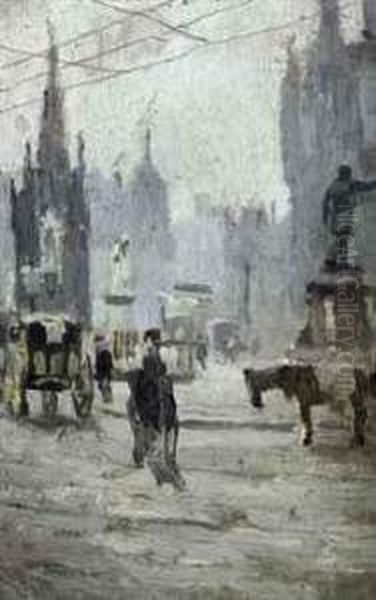 Study For Albert Square Oil Painting by Adolphe Pierre Valette