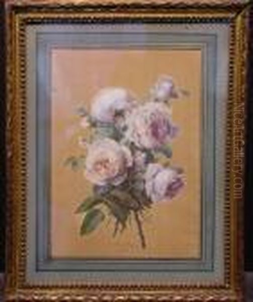 White Roses Oil Painting by Anne Vallayer-Coster