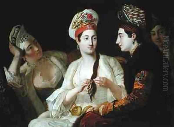 Turkish Women Oil Painting by Antoine de Favray