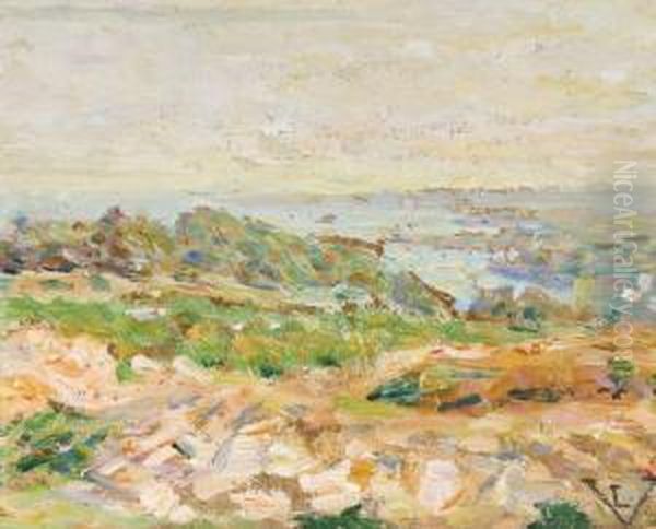 Paysage De Bord De Mer Oil Painting by Ludovic Vallee