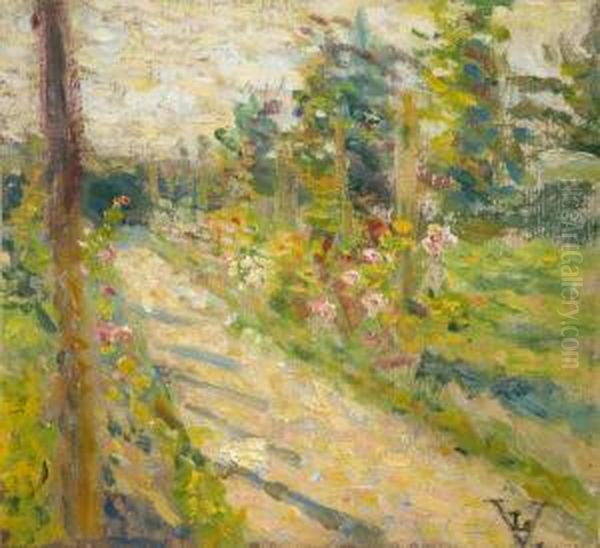 Allee De Jardin Oil Painting by Ludovic Vallee