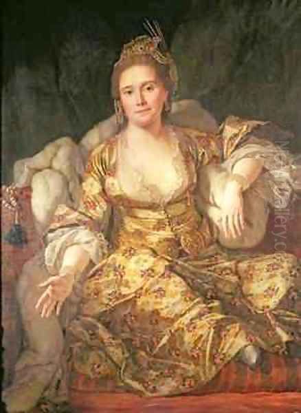 Annette Comtesse de Vergennes in Oriental Costume Oil Painting by Antoine de Favray