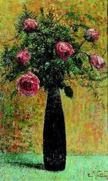 Strauss Mit Rosen. Oil Painting by Ludovic Vallee