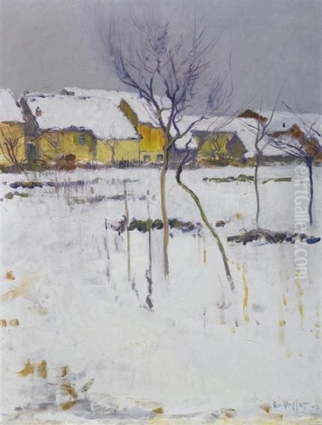 Paysage Hivernal. 1903 Oil Painting by Edouard Vallet