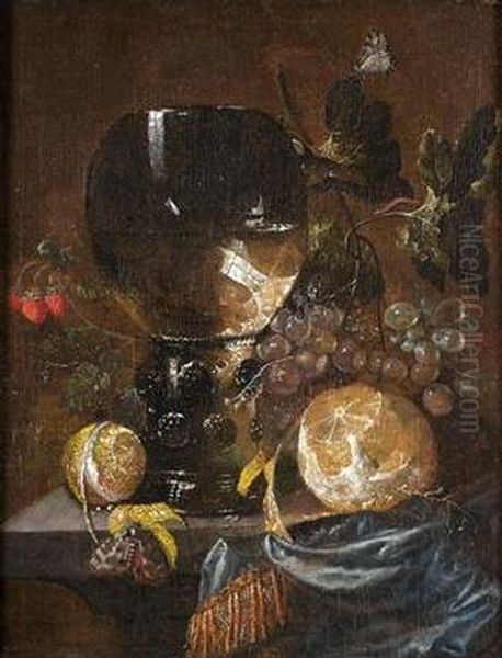 Stilleben. Oil Painting by Willem Van Aelst