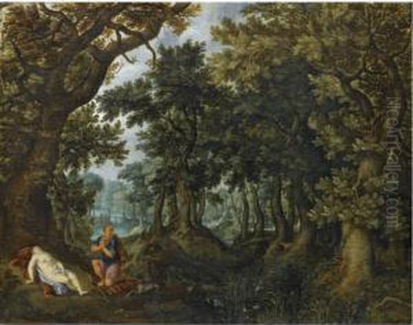 Cephalus And Procris Oil Painting by Denys Van Alsloot