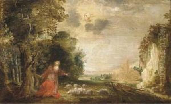 The Annunciation To Joachim Oil Painting by Denys Van Alsloot