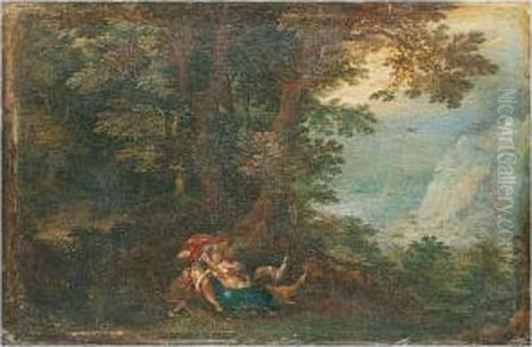 A Landscape With Cephalus And Procris Oil Painting by Denys Van Alsloot