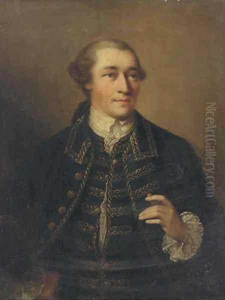 A portrait of Henry Hanson Oil Painting by Thomas Frye