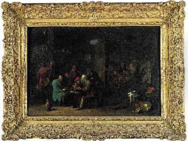 Scene De Cabaret Oil Painting by Thomas Van Apshoven