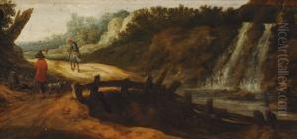 Footpath Along The Waterfall Oil Painting by Pieter Jansz. van Asch