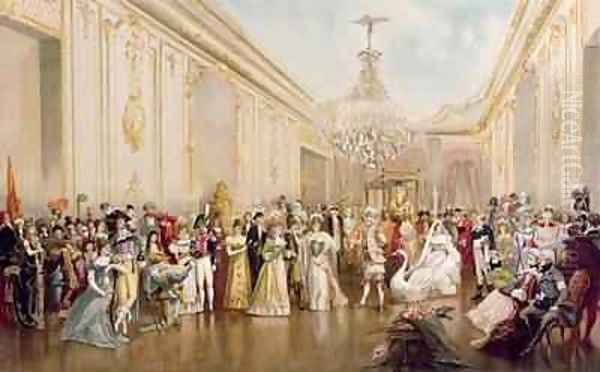 A Costume Ball in 1891 Oil Painting by Raymond Joseph de Fournier-Sarloveze