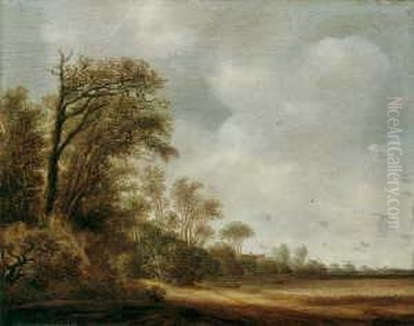 Sommerliche Dunenlandschaft. 
Signiert Unten Links: P. V. As. Ol Auf Holz. H 29; B 37 Cm. Provenienz :
 Slg. Bremen, Krefeld. 