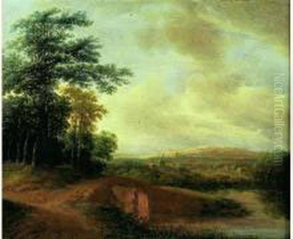 Paysage De Riviere Au Pont Oil Painting by Pieter Jansz. van Asch