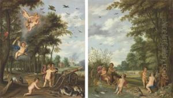 The Four Elements: An Allegory Of Earth And Water Oil Painting by Pieter Van Avont