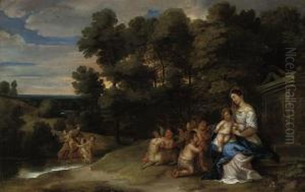 The Rest On The Flight To Egypt Oil Painting by Pieter Van Avont