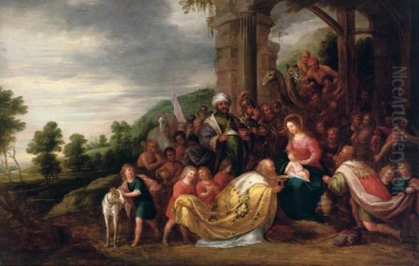 The Adoration Of The Magi Oil Painting by Pieter Van Avont