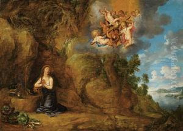 Bussende Maria Magdalena Oil Painting by Pieter Van Avont