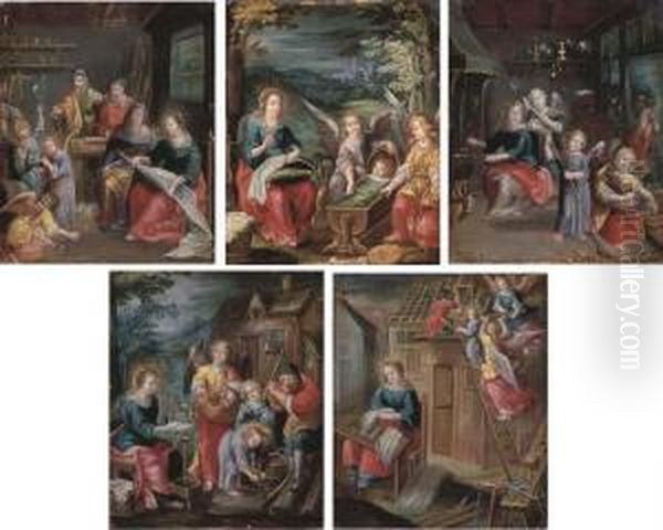 Scenes From The Childhood Of Christ Oil Painting by Pieter Van Avont