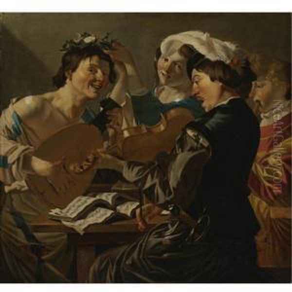 The Concert Oil Painting by Dirck Van Baburen