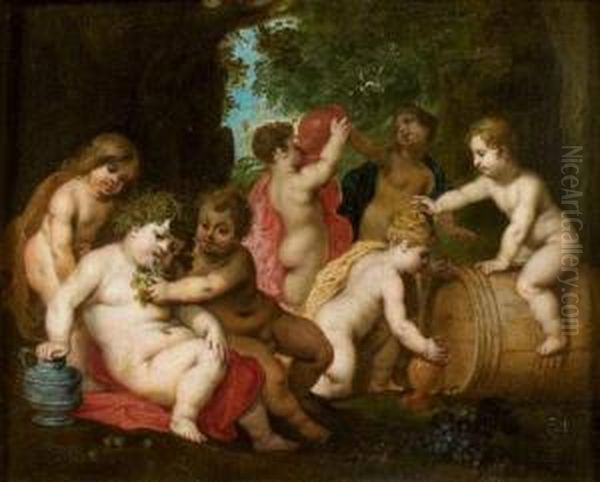 Bacchus Enfant Oil Painting by Jan Van Balen