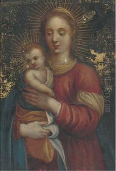 The Virgin And Child Oil Painting by Jan Van Balen