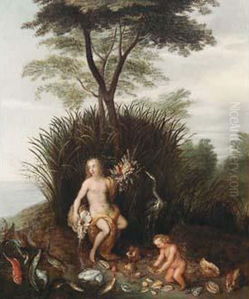 Allegorie De L'eau Oil Painting by Jan Van Balen