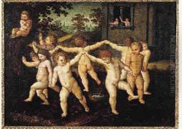 Une Ronde De Putti by Jan Van Balen