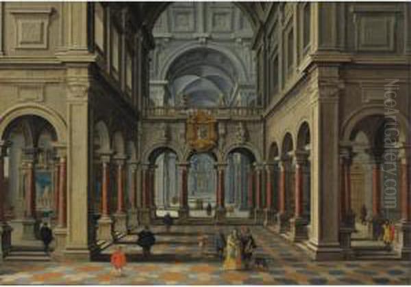 Interior Of A Church Oil Painting by Bartholomeus Van Bassen