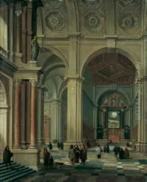 Kircheninterieur Oil Painting by Bartholomeus Van Bassen