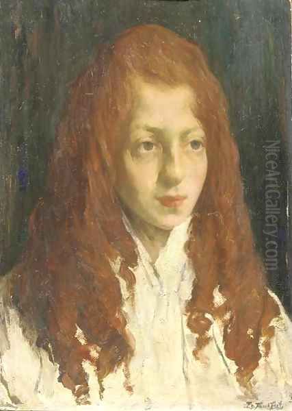 A jewish girl Oil Painting by Eduard Frankfort