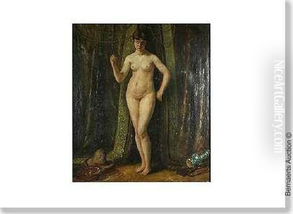 Circle. Nudein Interior Oil Painting by Jan van Beers