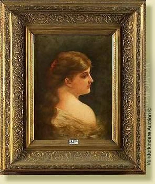 Profil D'une Elegante Oil Painting by Jan van Beers