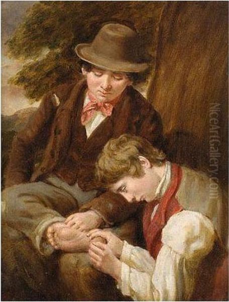 Examining The Wound Oil Painting by Jan van Beers