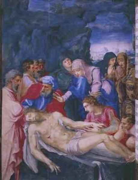 Entombment Oil Painting by Julian Fuente del Saz