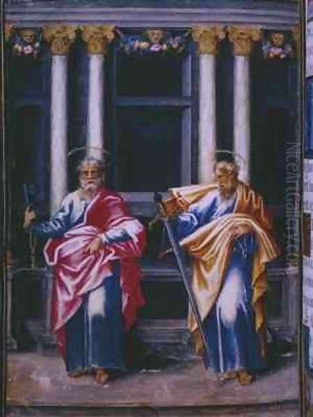 St Peter and St Paul Oil Painting by Julian Fuente del Saz