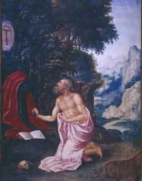 Saint Jerome Oil Painting by Julian Fuente del Saz