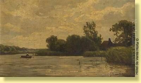 Vue D'estuaire Oil Painting by Jan Willem Van Borselen