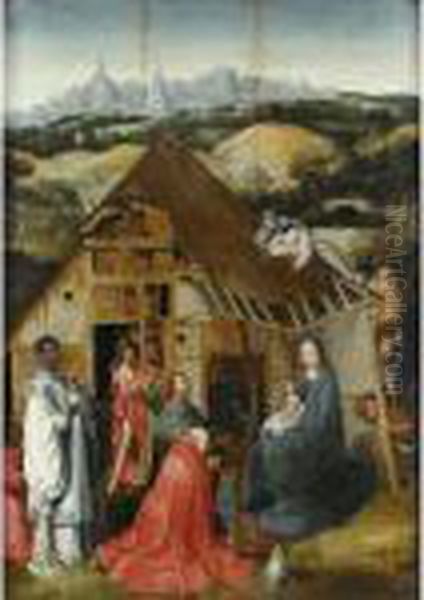 The Adoration Of The Magi Oil Painting by Pieter van der Heyden