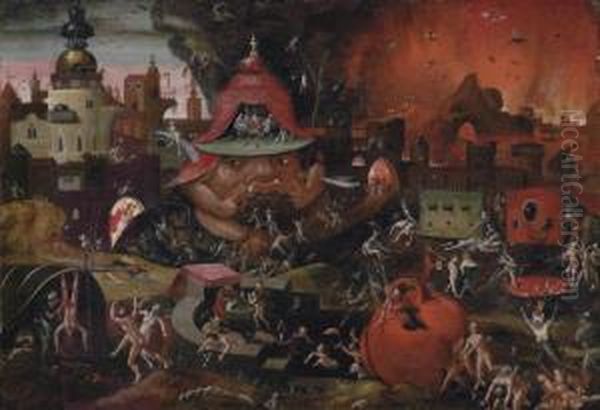 The Harrowing Of Hell Oil Painting by Pieter van der Heyden