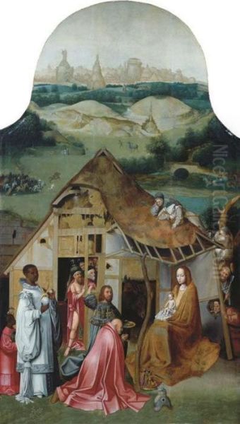 The Adoration Of The Magi Oil Painting by Pieter van der Heyden