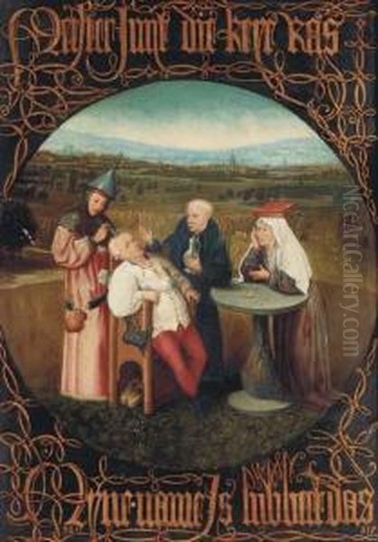 The Cure Of Folly, In A Painted Circle Oil Painting by Pieter van der Heyden