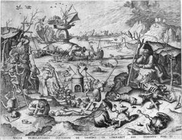 Temptation Of Saint Anthony (holl. Bosch 10; New Hollstein 216) Oil Painting by Pieter van der Heyden