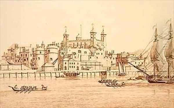 South View of the Tower of London Oil Painting by Joseph Farington